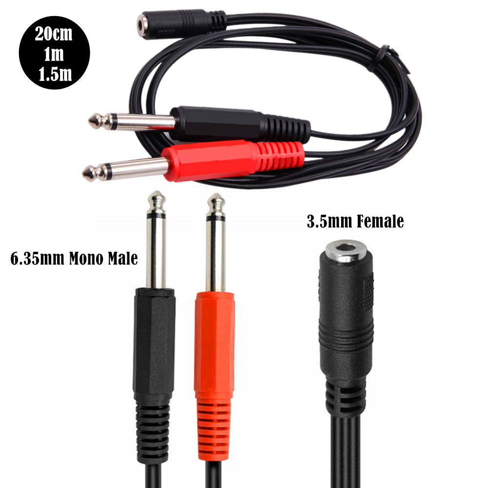 6.35 Mm Male To 2 6.35 Mm 3.5m - đánh giá và giá Audio Splitter Y
