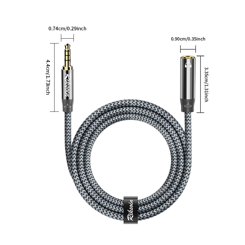 Riksoin 3.5mm Headphone Extens - đánh giá và giá Cable Extension 3.5