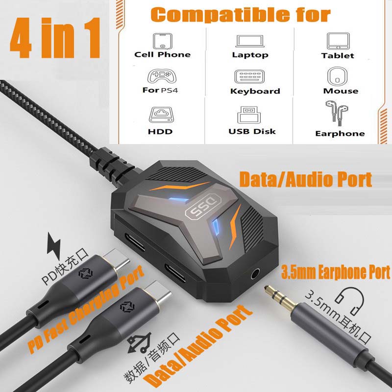 Type C Splitter USB C to 3.5mm - đánh giá và giá Cable Extension 3.5