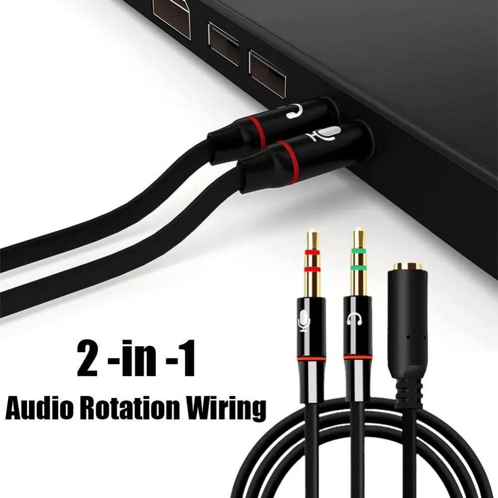 3.5mm Headphone Microphone Aud - đánh giá và giá Audio Splitter Y