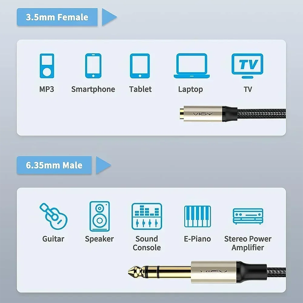 6.35mm To 3.5mm Headphone Adap - đánh giá và giá Audio Splitter Y